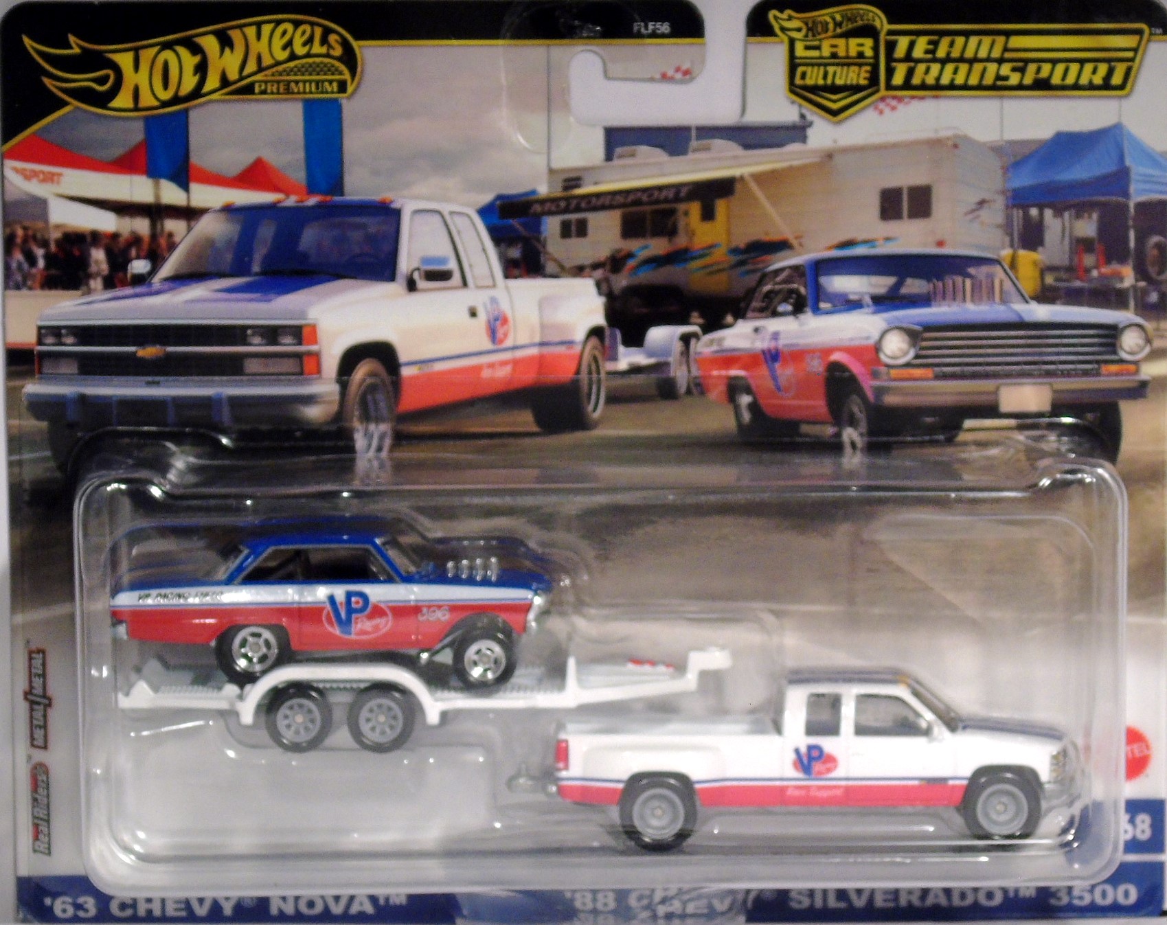 Car Culture Team Transport 63 Chevy Nova and 88 Chevy Silverado 3500